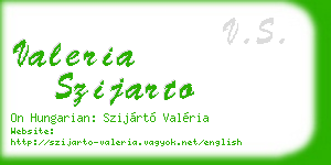 valeria szijarto business card