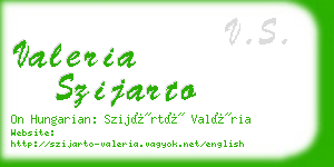 valeria szijarto business card